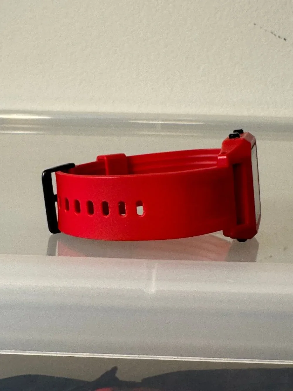 Nixon The Staple Red Digital Watch 100M Dual Time Alarm Chronograph